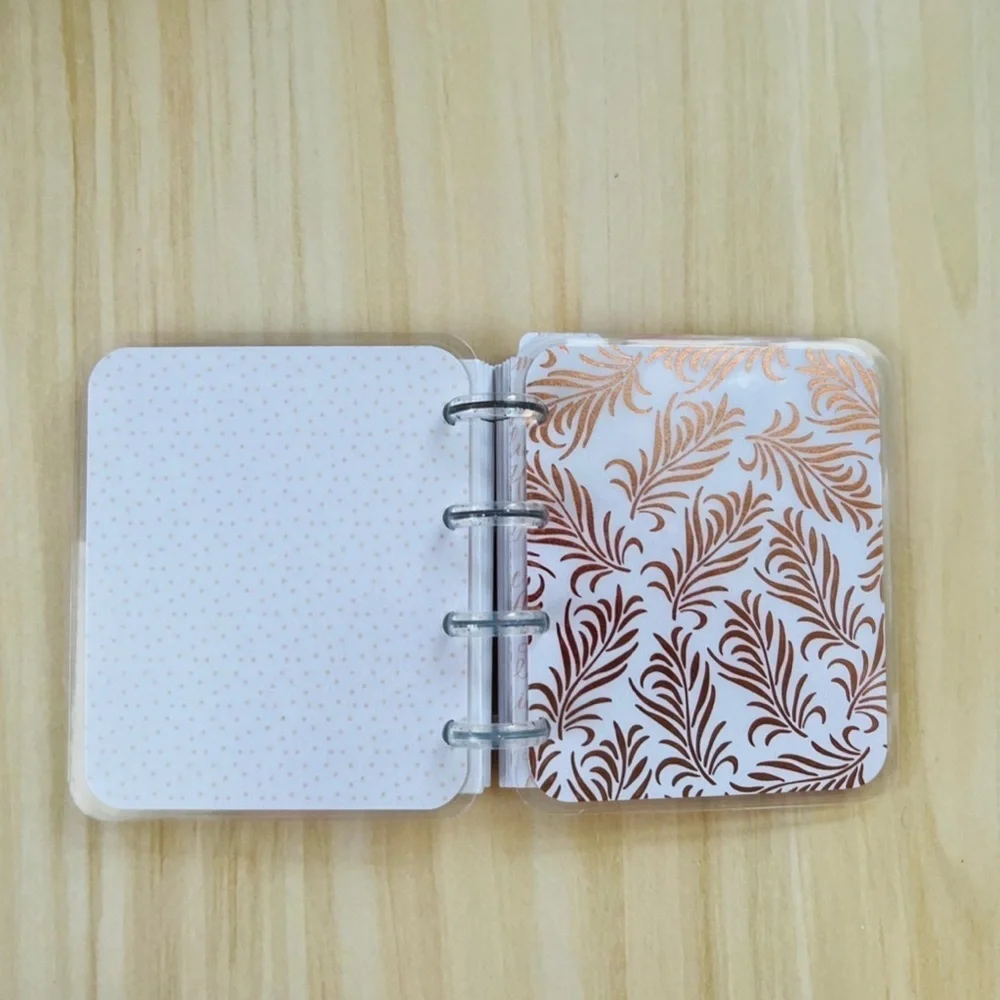 Happy planner micro notes weekly layout rose gold leaves
